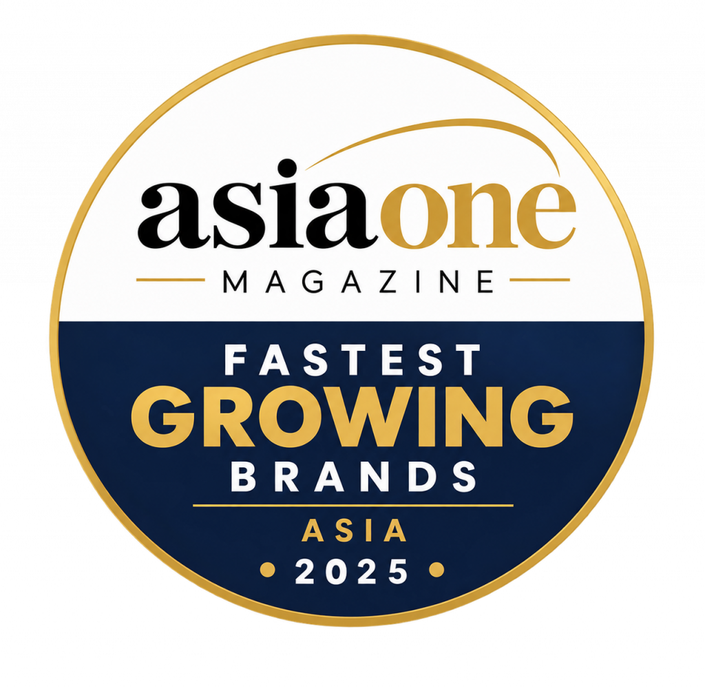 AsiaOne Magazine Fastest Growing Brands Asia 2025 award emblem