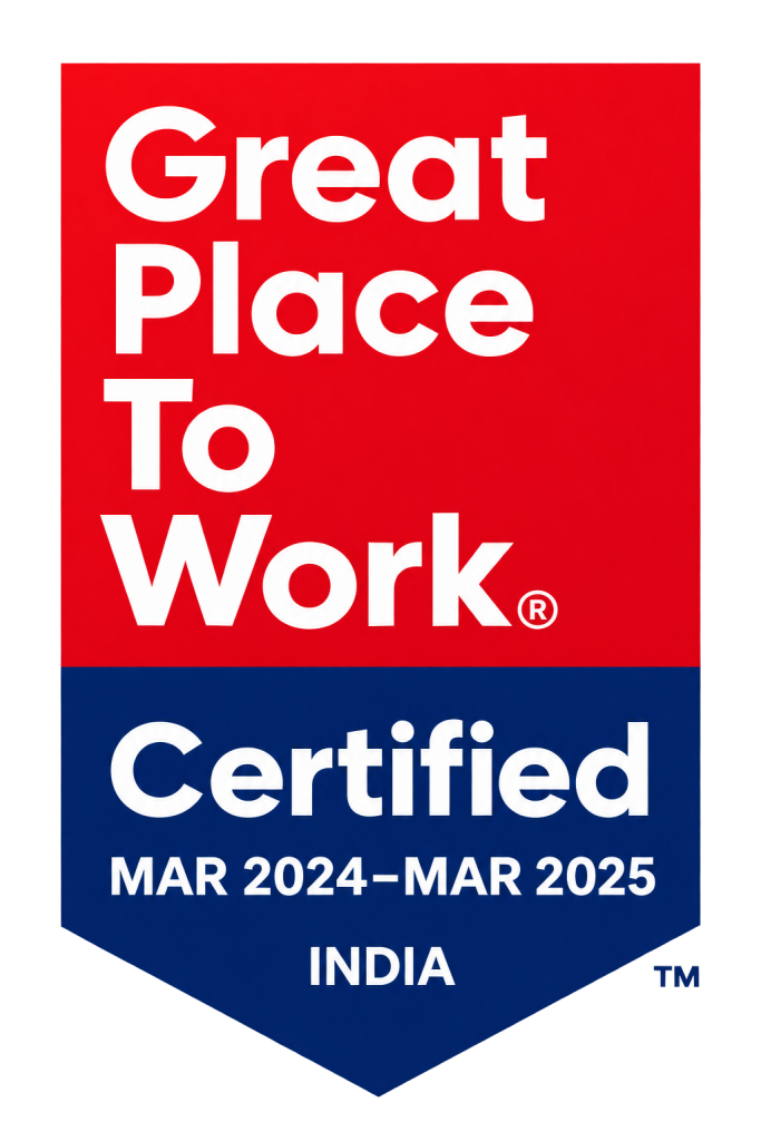 Great Place To Work Certified badge for India, valid March 2024 to March 2025