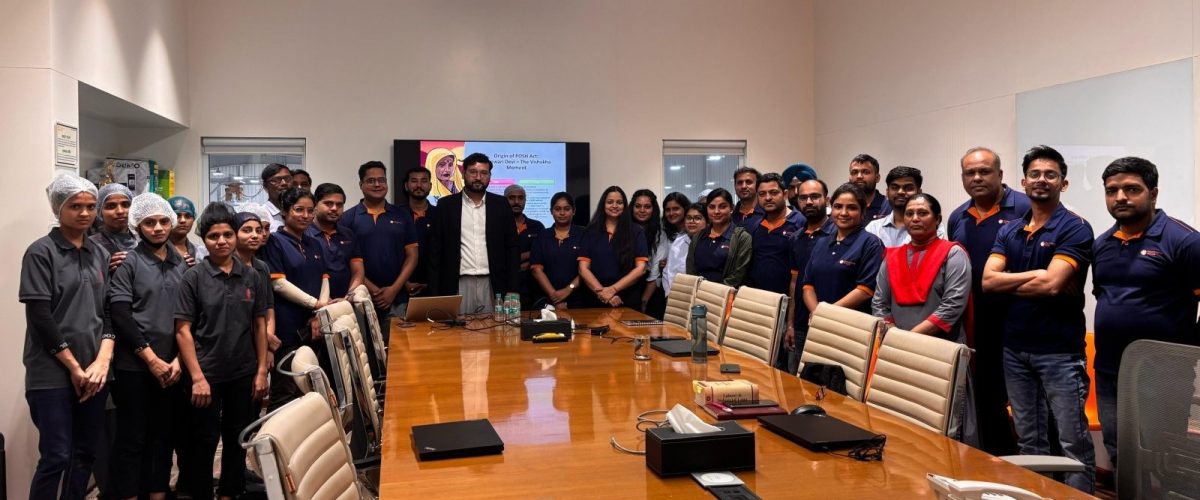 Swara Baby Group employees gathered for a town hall presentation